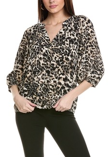 Vince Camuto V-Neck Button-Up Blouse