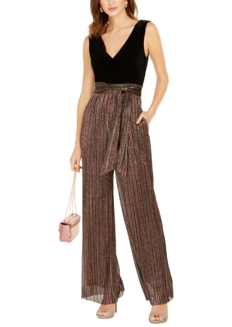 vince camuto striped jumpsuit