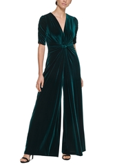 Vince Camuto Velvet Twist-Front Jumpsuit - Hunter