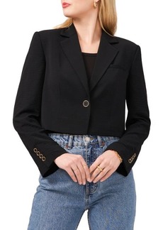 Vince Camuto Wash Twill Crop Jacket in Rich Black at Nordstrom