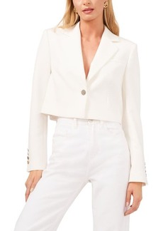 Vince Camuto Washed Twill Crop Blazer in New Ivory at Nordstrom