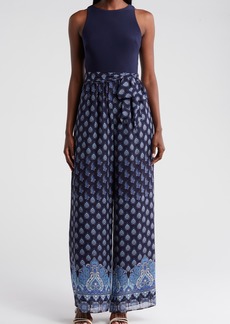 Vince Camuto Wide Leg Chiffon Jumpsuit in Navy at Nordstrom Rack