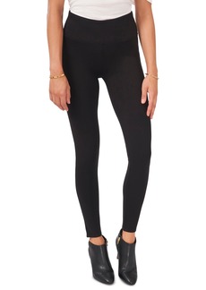 Vince Camuto Wide-Waistband Ponte-Knit Leggings - Rich Black