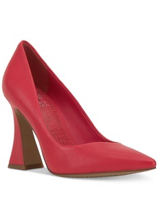 Vince Camuto Women's Akenta Flare-Heel Pumps - Passion Red Leather