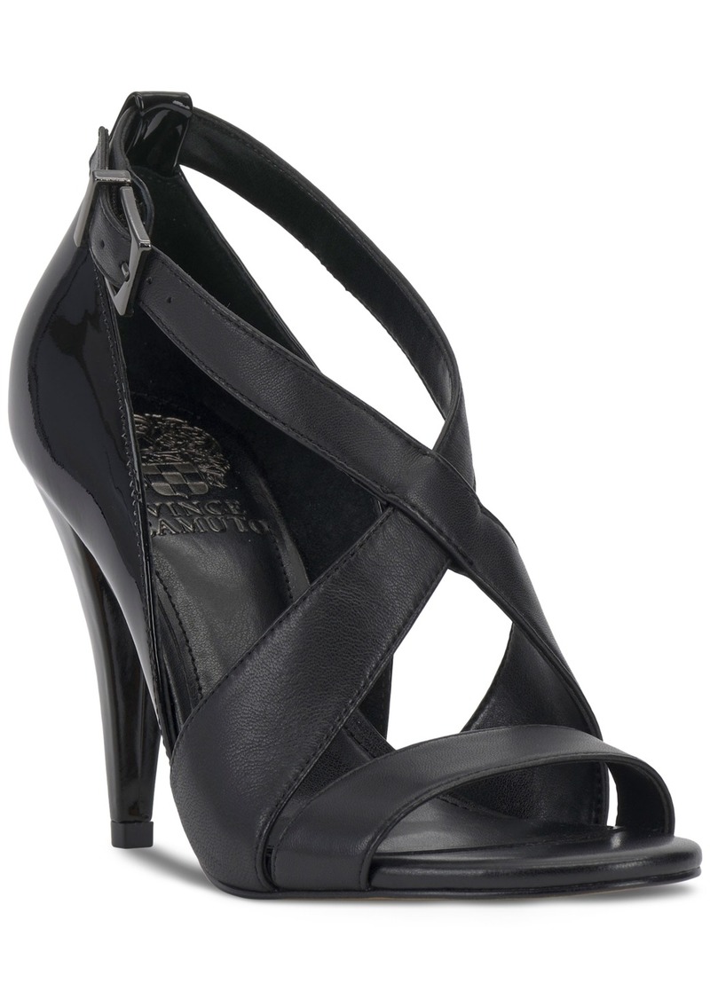 Vince Camuto Women's Aleanna Strappy Cone-Heel Dress Sandals - Black