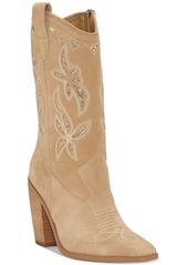 Vince Camuto Women's Alisah Mid-Calf Cowboy Boots - Tortilla Suede Multi