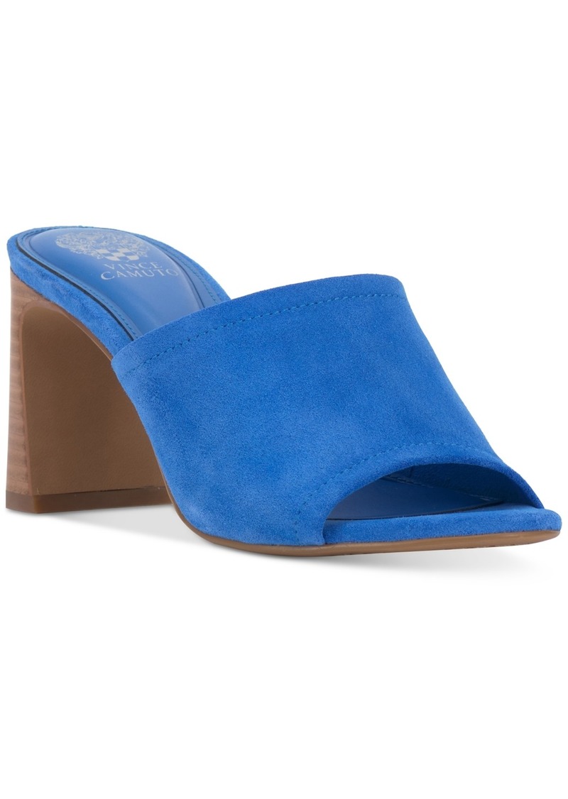 Vince Camuto Women's Alyysa Slip-On Dress Sandals - Cornflower Blue Suede