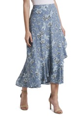 Vince Camuto Women's Antique Floral Faux Wrap Skirt