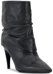 Vince Camuto Women's Blaira Slouchy Dress Booties - Faint Fog Gray Leather