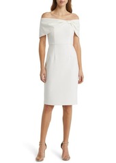 Vince Camuto Women's Bow Collar Off the Shoulder Dress