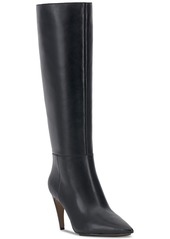 Vince Camuto Women's Brigitte Extra Wide-Calf Dress Boots - Black Leather