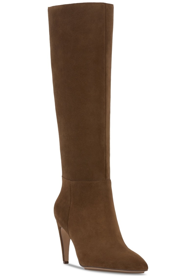 Vince Camuto Women's Brigitte Extra Wide-Calf Dress Boots - Reishi Brown Suede