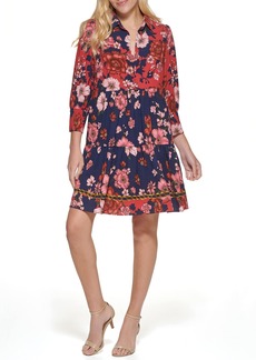 Vince Camuto Women's Casual Printed Trapeze Dress