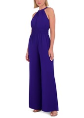 Vince Camuto Women's Chiffon Halter-Neck Wide-Leg Jumpsuit - Porcelain Blue