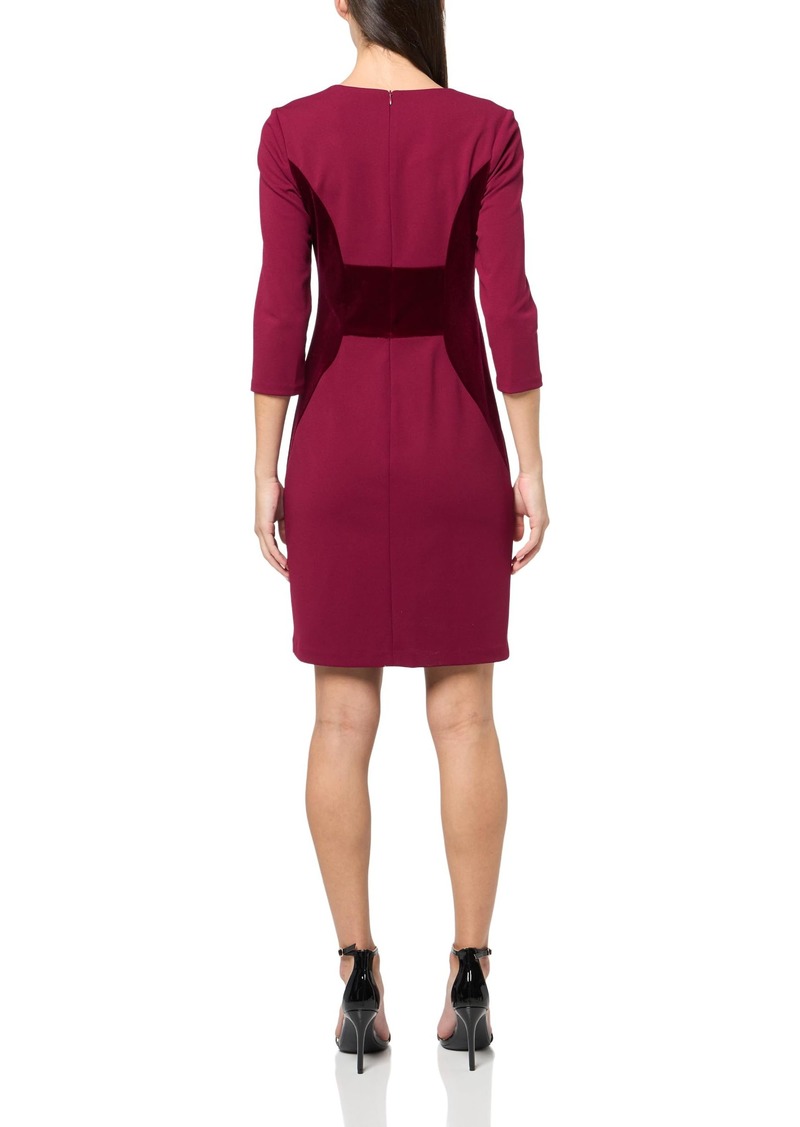 Vince Camuto Women's Crew Neck Desk to Dinner 3/4 Sleeve Dress