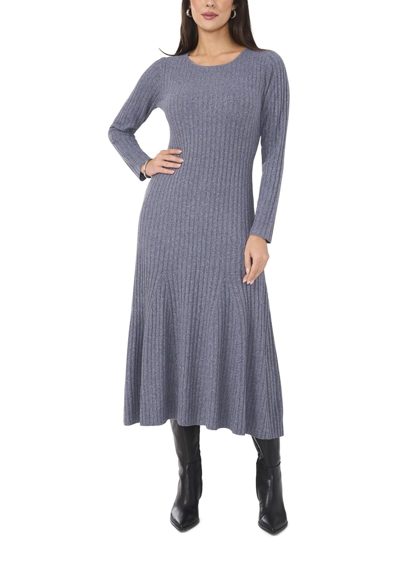 Vince Camuto Women's Crew Neck Midi Sweater Dress