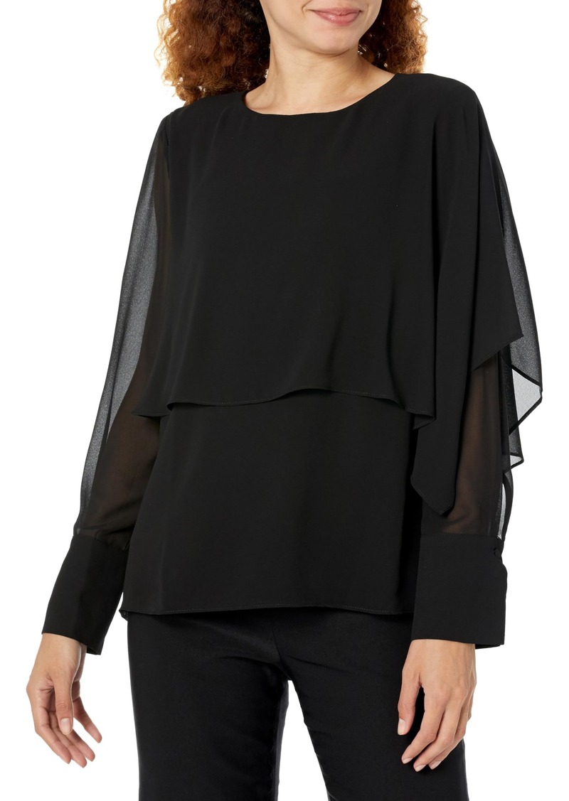 Vince Camuto Women's Drapped Long Sleeve Blouse