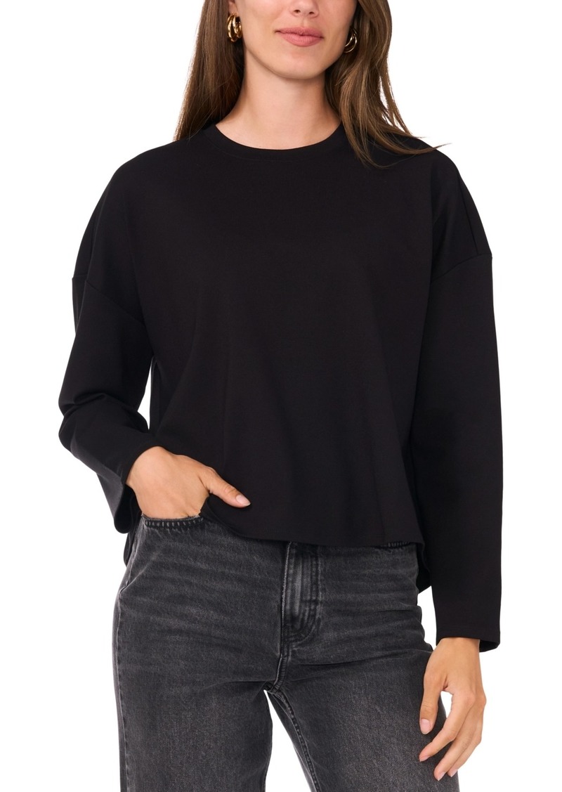 Vince Camuto Women's Drop-Shoulder Sweatshirt - Rich Black