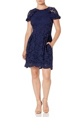 Vince Camuto Women's Fit and Flare Lace Dress