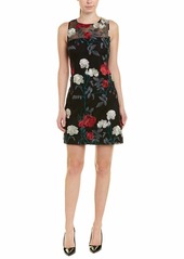 Vince Camuto Women's Floral Patterned Sleeveless Shift Dress