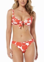 Vince Camuto Womens Floral Print Tie Front Bikini Top Bikini Bottoms