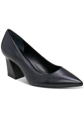 Vince Camuto Women's Hailenda Pointed-Toe Flare-Heel Pumps - Black Leather