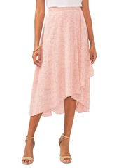 Vince Camuto Women's High Low Crossover Hem Midi Skirt - Pink Orchi