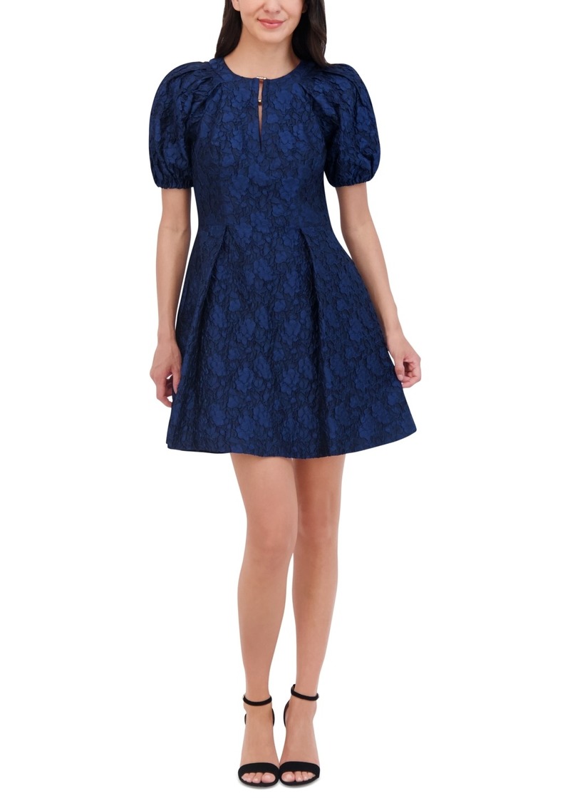 Vince Camuto Women's Jacquard Fit & Flare Dress - Blue