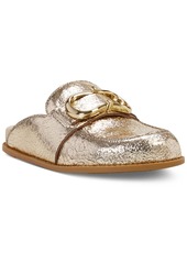 Vince Camuto Women's Junnie Tailored Slip-On Clogs - Gold Crackled Metallic