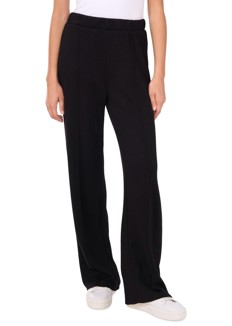 Vince Camuto Women's Knit Pull-On Wide-Leg Pants - Rich Black