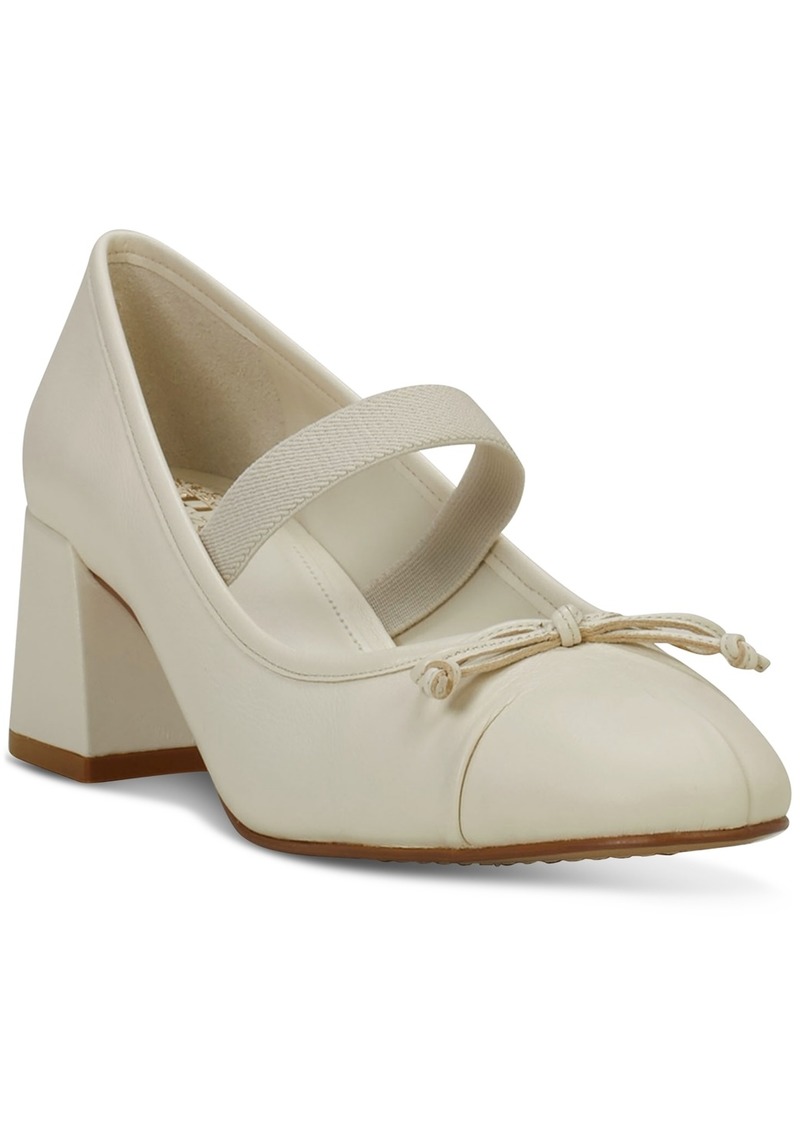 Vince Camuto Women's Melodie Block-Heel Mary Jane Ballet Pumps - Creamy White