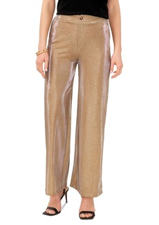 Vince Camuto Women's Metallic Relaxed Straight-Leg Trousers - Gold