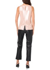 Vince Camuto Women's Metallic-Sheen Sleeveless Top - Rose Clay