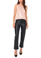 Vince Camuto Women's Metallic-Sheen Sleeveless Top - Rose Clay