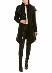 Vince Camuto Women's Mixed Fabric Wool Coat  M