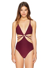 Vince Camuto Women's One Piece Swimsuit with Strappy Detail fig