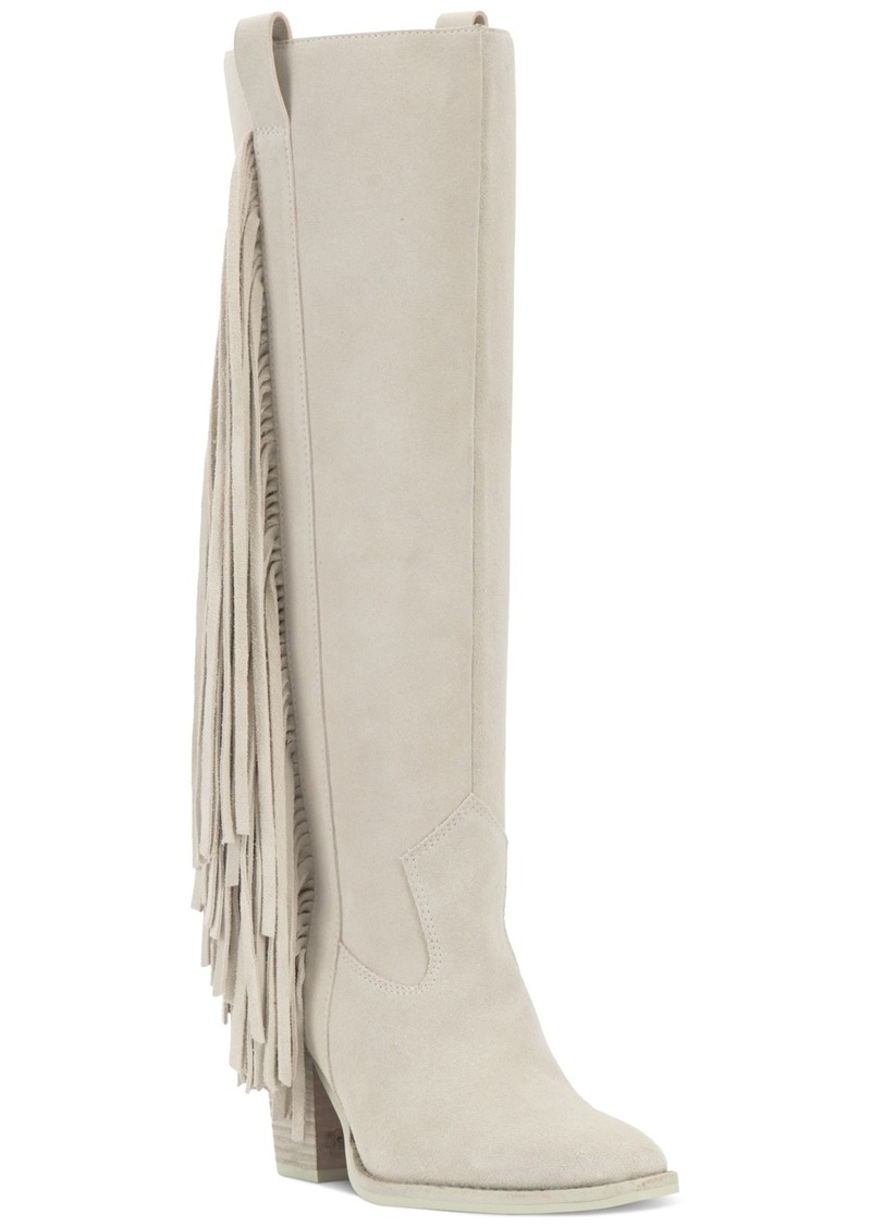 Vince Camuto Women's Pelia Fringe Knee-High Cowboy Boots - Bone