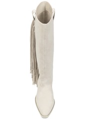 Vince Camuto Women's Pelia Fringe Knee-High Cowboy Boots - Bone