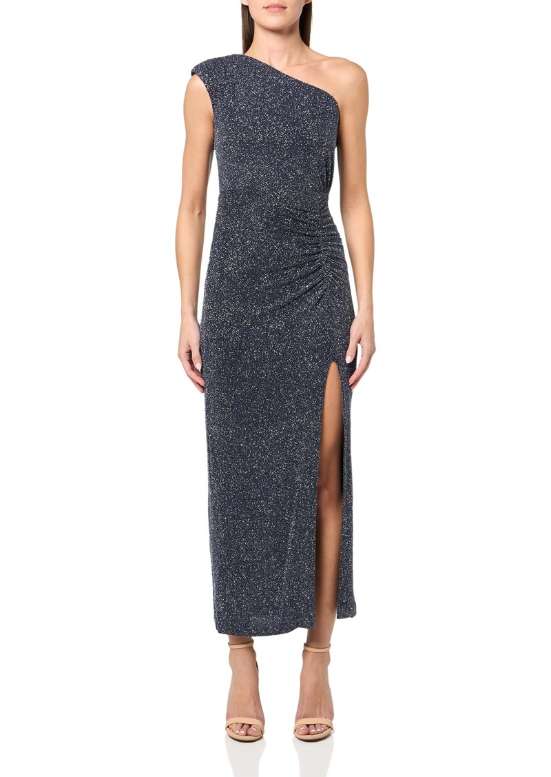 Vince Camuto Women's Petite Metallic Knit Dress with Belt  12P