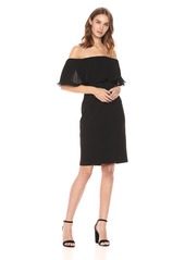 Vince Camuto Women's Pleated Off The Shoulder Dress