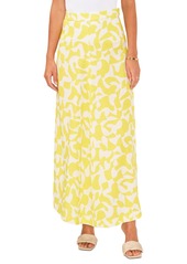 Vince Camuto Women's Printed A-Line Maxi Skirt - Bright Lemon