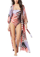 Vince Camuto Women's Printed Button-Front Cover-Up Caftan - Multi