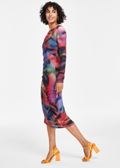 Vince Camuto Women's Printed Long-Sleeve Bodycon Dress - Multi