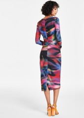 Vince Camuto Women's Printed Long-Sleeve Bodycon Dress - Multi