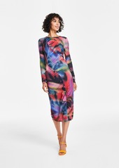 Vince Camuto Women's Printed Long-Sleeve Bodycon Dress - Multi