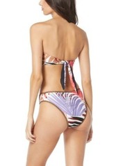 Vince Camuto Womens Printed Reversible Bandeau Bikini Top Bottoms