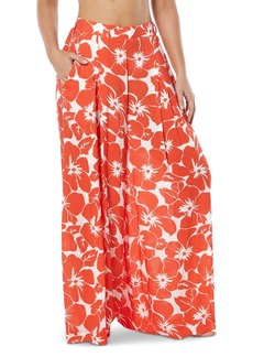 Vince Camuto Women's Printed Wide-Leg Cover-Up Pants - Orange