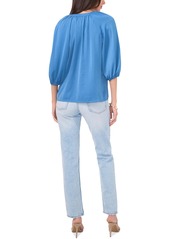 Vince Camuto Women's Raglan-Sleeve Button-Front Top - Vintage Blue