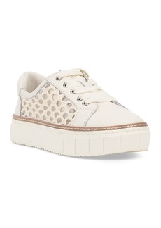 Vince Camuto Women's Reanu Woven Lace Up Low Top Sneakers