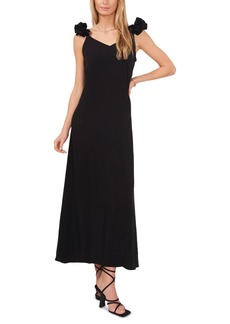 Vince Camuto Women's Rouched-Sleeve Callus Maxi Dress - Rich Black